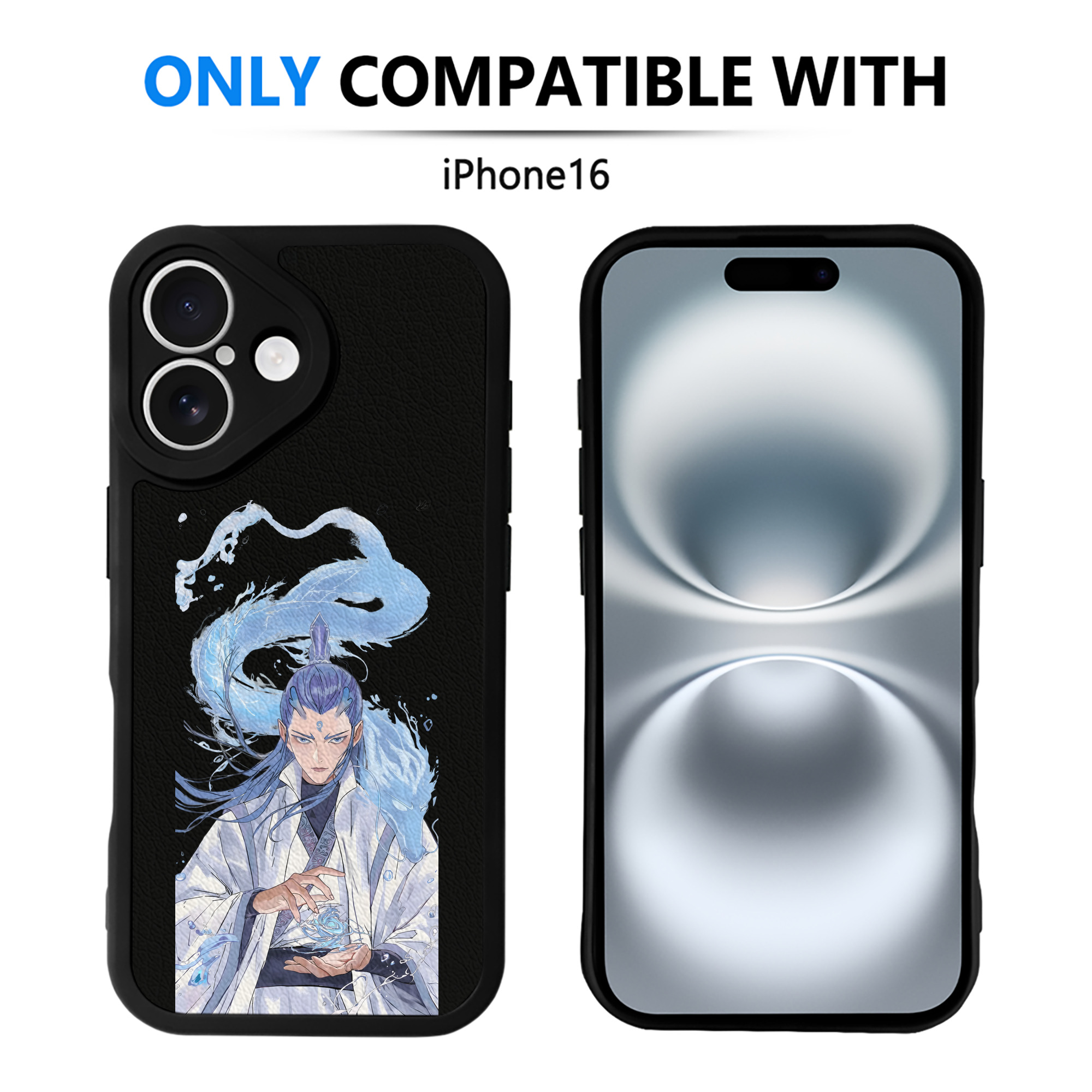 （画像用） Ne Zha 2 ナタ 魔童の大暴れ 【iPhone 16シリーズ対応】シリコンスマホケース（レザー調） 材質：シリコン